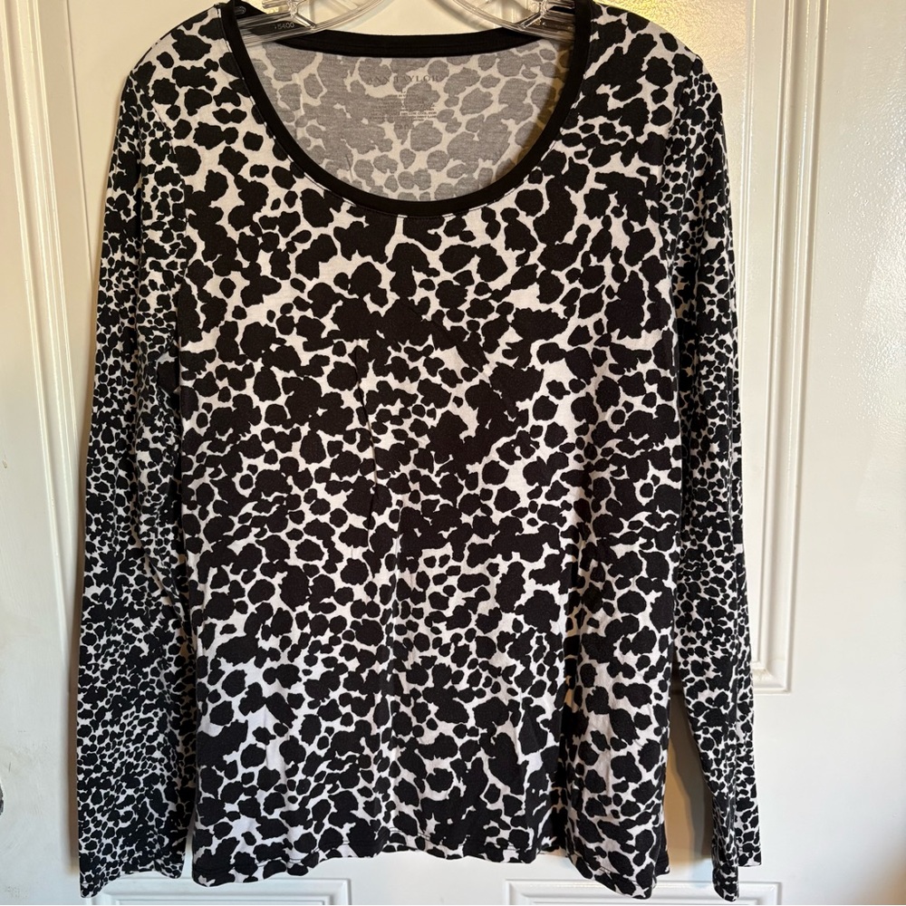 Ann Taylor Animal Print T-shirt - Size Large